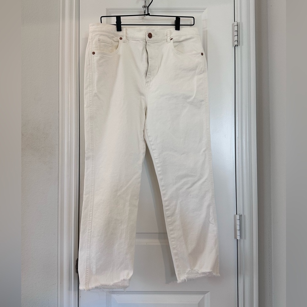 LOFT White Straight Leg Jeans